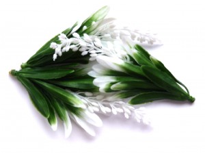 Гілочка лаванди з листям БІЛА, 12см, пластик