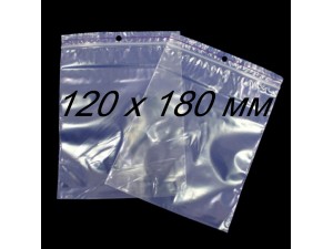 Пакет із застібкою Zip-Lock, 50 мкм, 120 х 180 мм 
