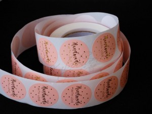 Наліпка "Handmade" РОЖЕВА 2,5 см