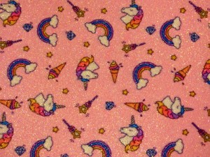 Екошкіра "Єдиноріжки",СВІТЛО-РОЖЕВА З БЛИСКІТКАМИ, 20*30 см