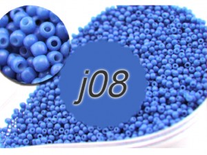 Бісер матовий (j08) БУЗКОВО-БЛАКИТНИЙ, 10 гр