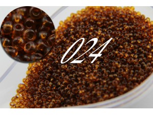 Бісер прозорий (024) КОРИЧНЕВИЙ, 10 гр