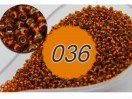 Бісер із сріблястою серединкою (036) ПОМАРАНЧЕВИЙ, 10 гр