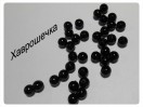 Акрилові перлини, 6 мм, чорні, 100 шт