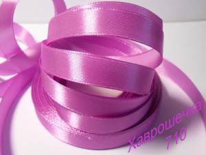 Стрічка атласна 1,2 см (710) БУЗКОВО-РОЖЕВА