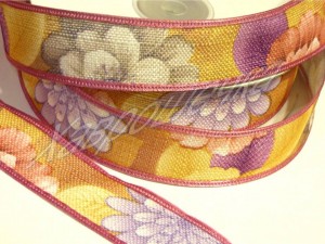 Стрічка декоративна "Вінтаж" 2,5 см, КОРИЧНЕВА