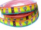 Репсова стрічка 2,5 см, "Hairdorables", ЖОВТА