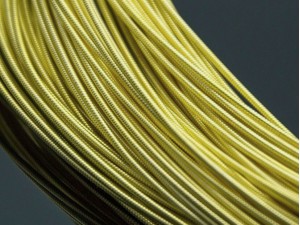 Канитель (Індія) жорстка 0,9 мм  СВІТЛЕ ЗОЛОТО (5 гр)